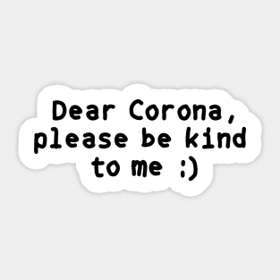 Message to Corona Sticker